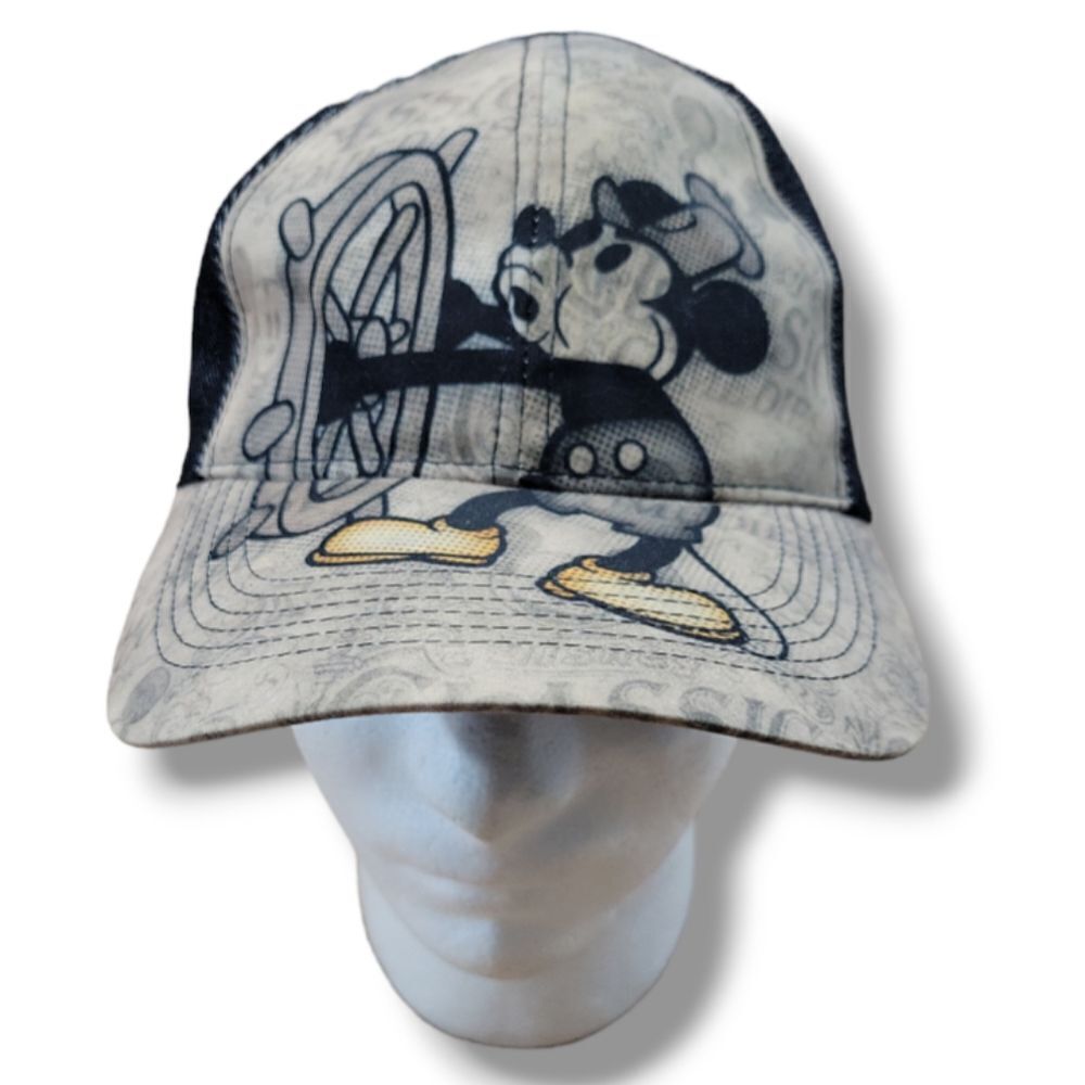 Disney Hat Strap Back Mickey Mouse Steamboat Willie Cap OSFM One Size Fits Most